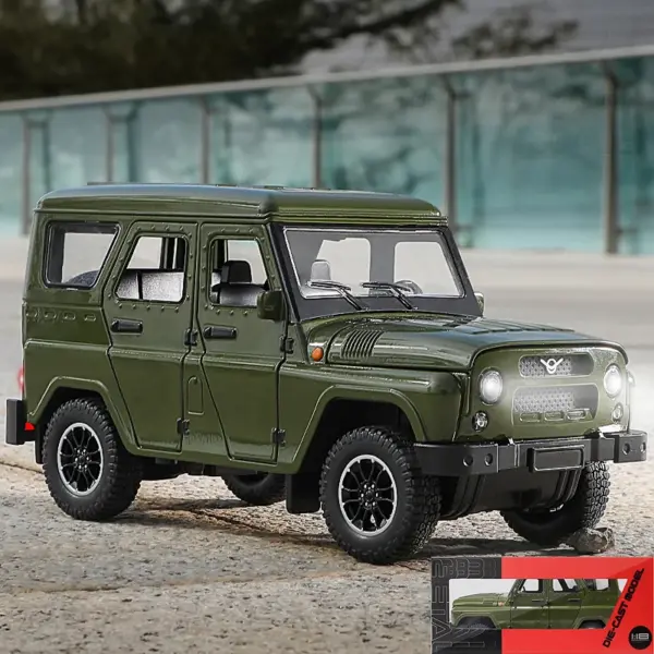 1:18 Russia UAZ Hunter Off-Road Diecast SUV Model - Image 12
