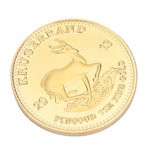 South African Gold Krugerrand Replica Coin 4cm - Image 8