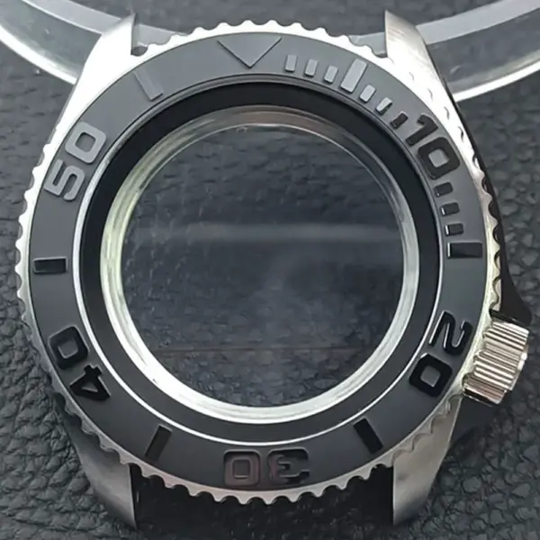 41.5mm Sapphire Crystal Watch Case for NH 35/36 Black Matte Finish - Image 7