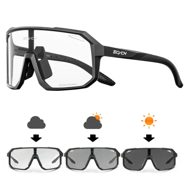 SCVCN Cycling Sunglasses S62 UV400 Photochromic Unisex Goggles - Image 8