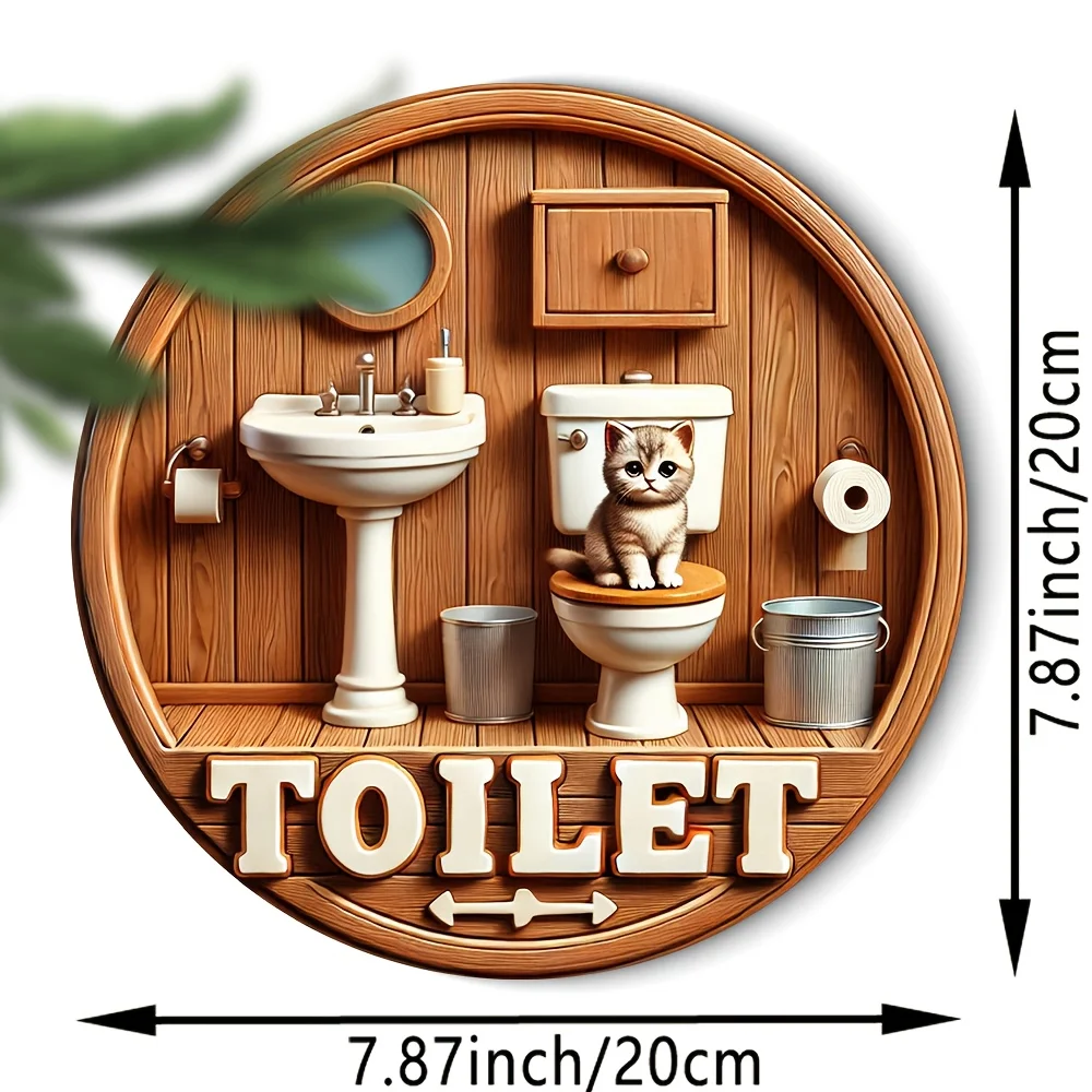 Country Gnome Toilet Logo Wooden Decor Plate 10 Country Gnome Toilet Logo Wooden Decor Plate - Image 10