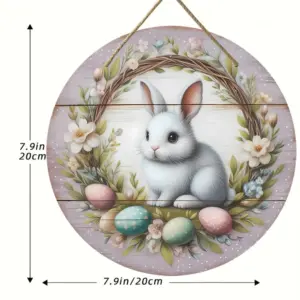Farmhouse Wooden Easter Bunny Wreath 39 S3a601cf2608643c4aa02b034ae66a850l