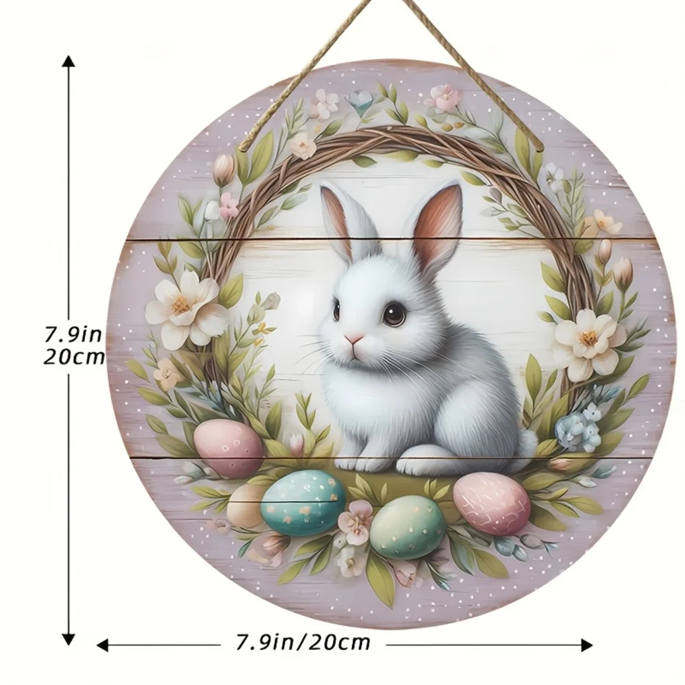 Farmhouse Wooden Easter Bunny Wreath 14 Farmhouse Wooden Easter Bunny Wreath - Image 14