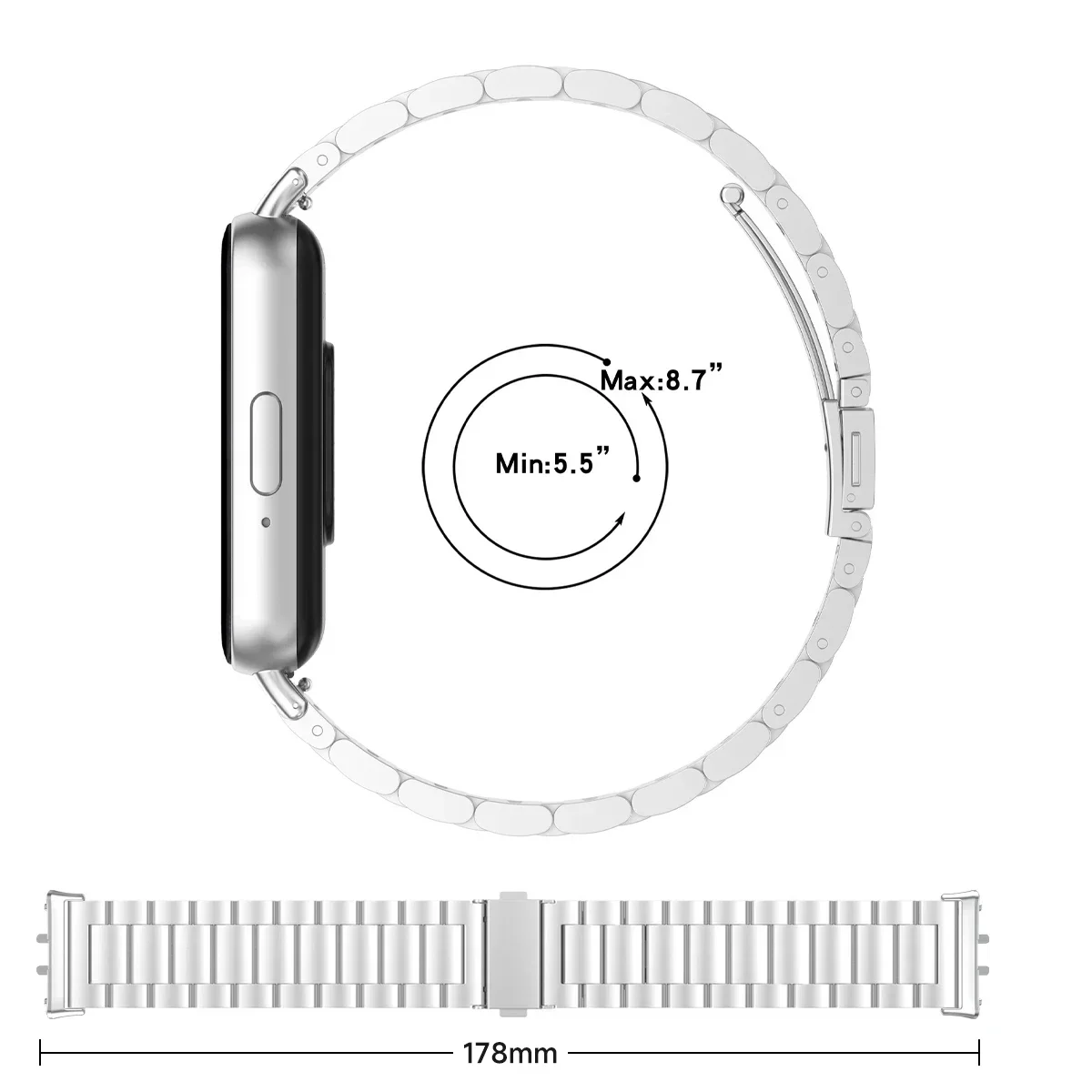 Stainless Steel Band for Samsung Galaxy Fit 3 5 Stainless Steel Band for Samsung Galaxy Fit 3 - Image 5