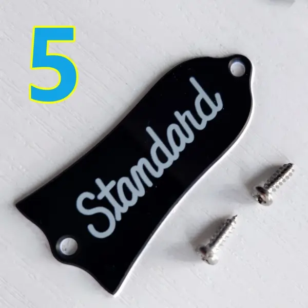 Black 2-Ply Guitar Truss Rod Cover for LP & SG - Image 16