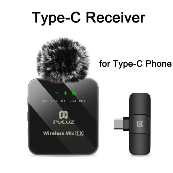 PULUZ PU645B Wireless Lavalier Microphone for Type-C Phones - Image 7