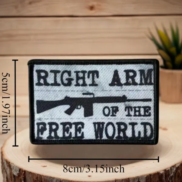 RIGHT ARM Gun Tactical Patch for Clothing and Bags - Image 3
