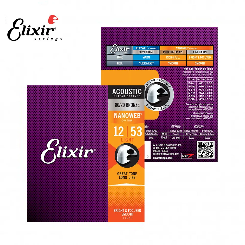12-Pack Elixir NANOWEB Guitar Strings for Acoustic/Electric 9 12-Pack Elixir NANOWEB Guitar Strings for Acoustic/Electric - Image 9