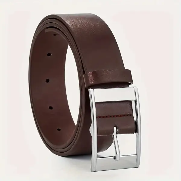Luxury PU Leather Men's Belt with Metal Pin Buckle - Image 7