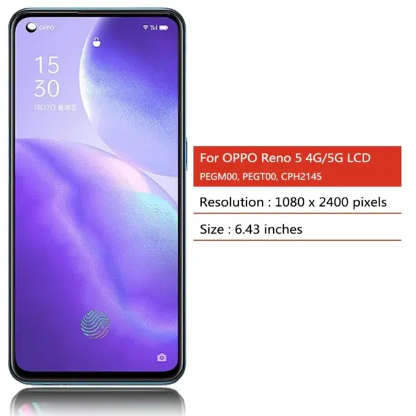 Oppo Reno5 4G/5G LCD Display Screen Replacement - Image 2