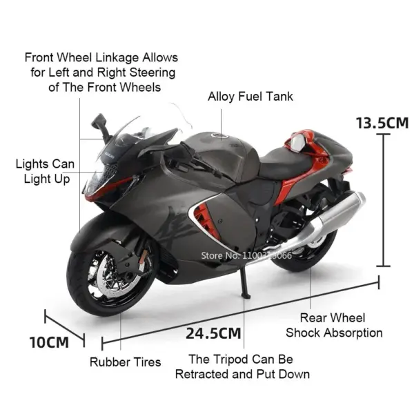 1:9 R1250 GS Suzuki Hayabusa Motorcycle Model - Image 2