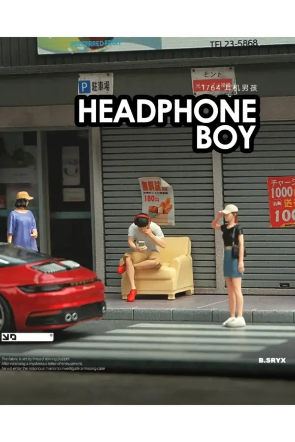 1/64 Resin Headphone Boy Miniature Figure - Image 2