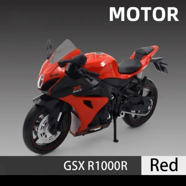 1:12 Scale Suzuki GSX R1000R Alloy Motorcycle Model - Image 8