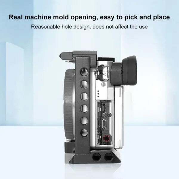 PULUZ Wood Handle Camera Cage for Sony A6000 - Image 5