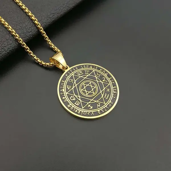 Vintage Nordic Rune Compass Necklace AL18514 - Image 20