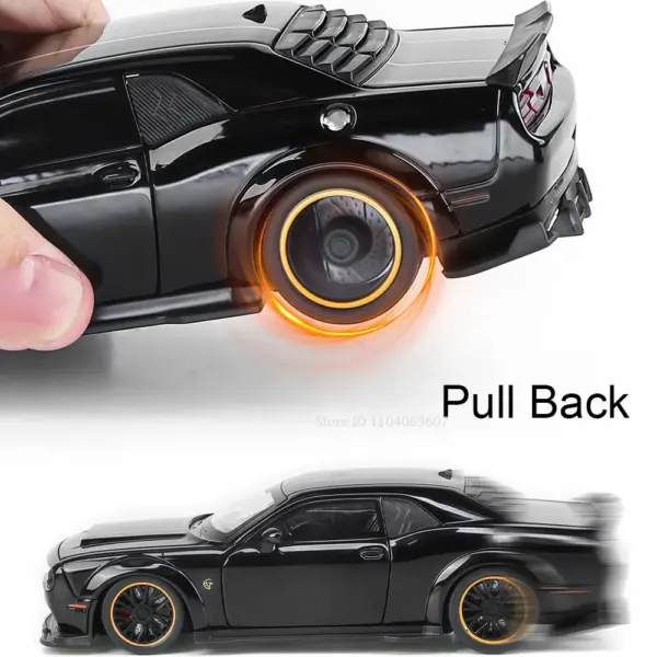 1:32 Scale Hellcat Alloy Diecast Model Car with Sound - Image 4