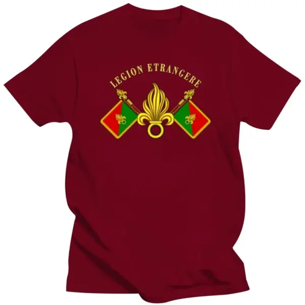 French Foreign Legion Honor Fidele Men’s Cotton T-Shirt - Image 8
