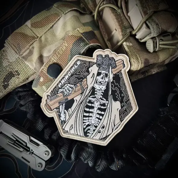 Skull Warrior Tactical Patch for Military Gear - Image 3