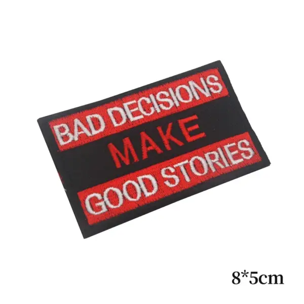 Embroidered Tactical Patch Caution Stay 100m - Image 2