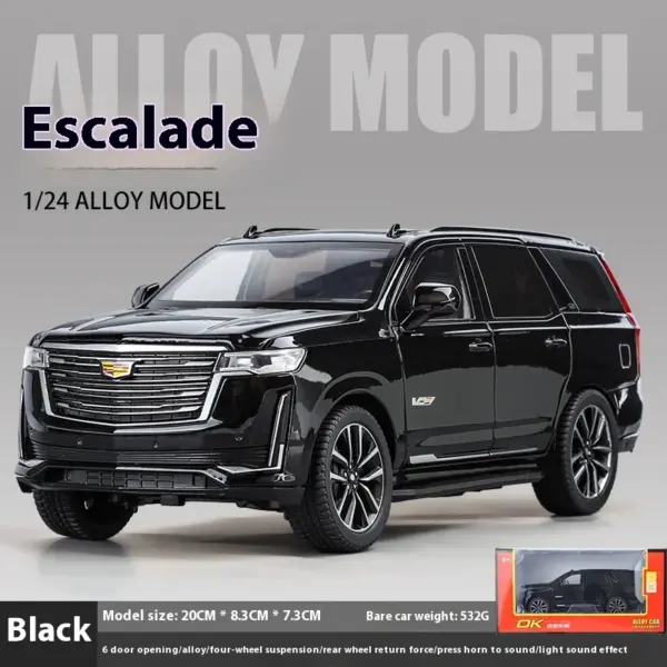 1:24 Cadillac Escalade Diecast Model with Lights - Image 10