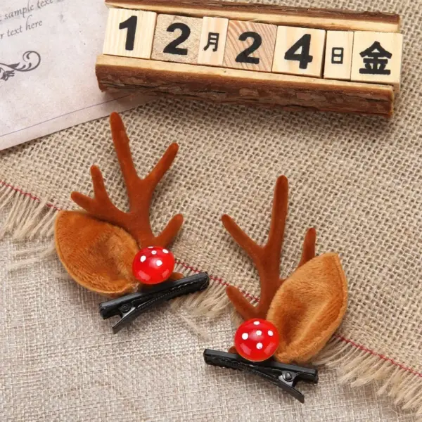 Christmas Antler Hair Clips for Girls - Image 17