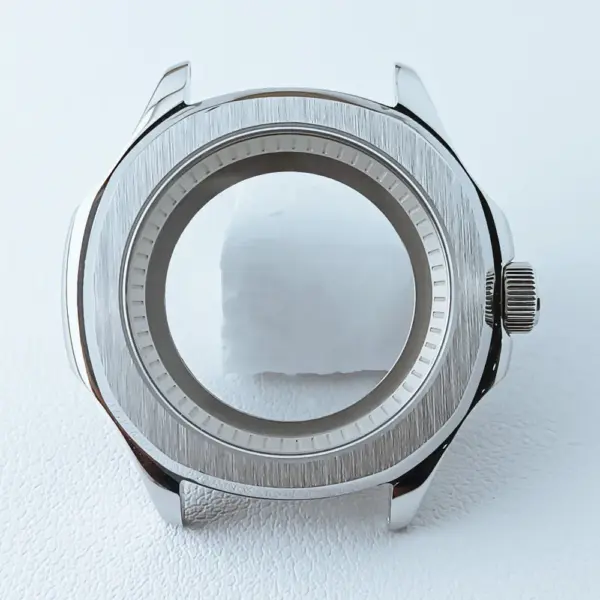 39.5mm Silver Black NH35 Watch Case with Sapphire Glass - Image 24