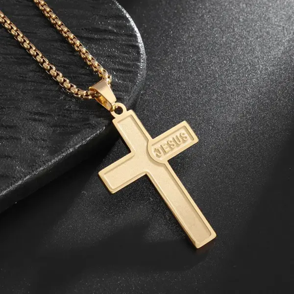 Vintage Christian Cross Stainless Steel Pendant AL20401 - Image 35