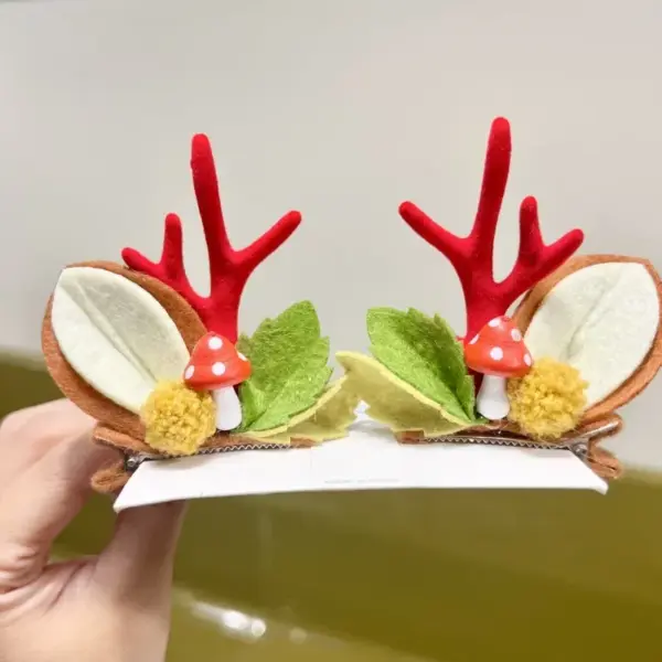 Christmas Antler Hair Clips for Girls - Image 7