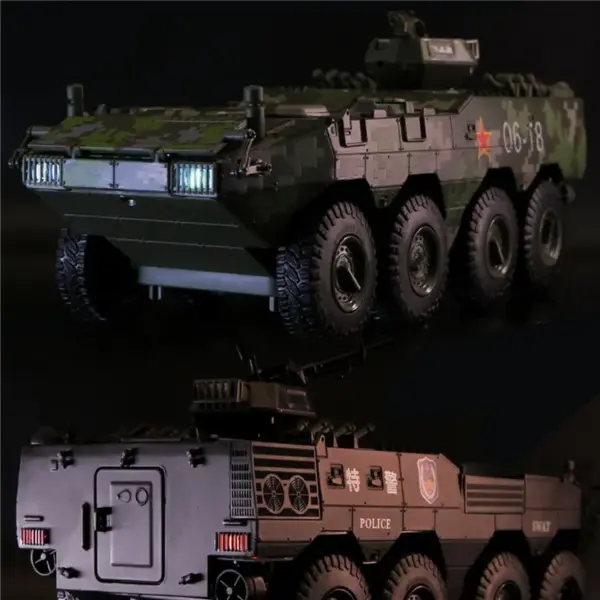 1:24 Alloy Armored Police Truck Model - Image 6