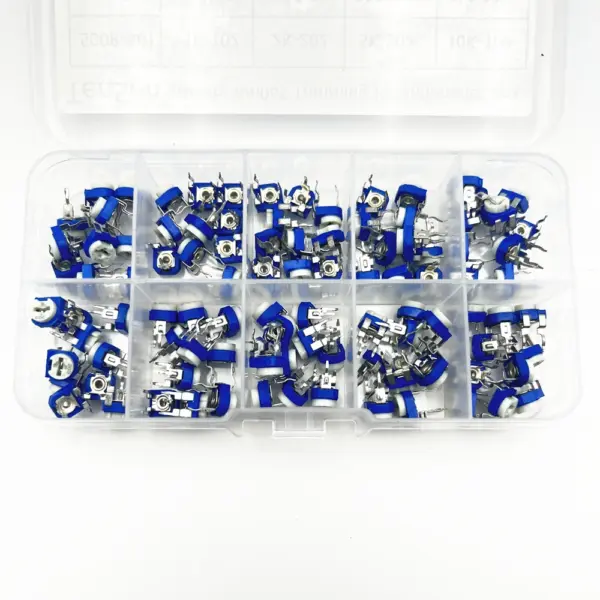 100-Pack Carbon Film Trimpot Assortment Kit for Electronics - Image 3