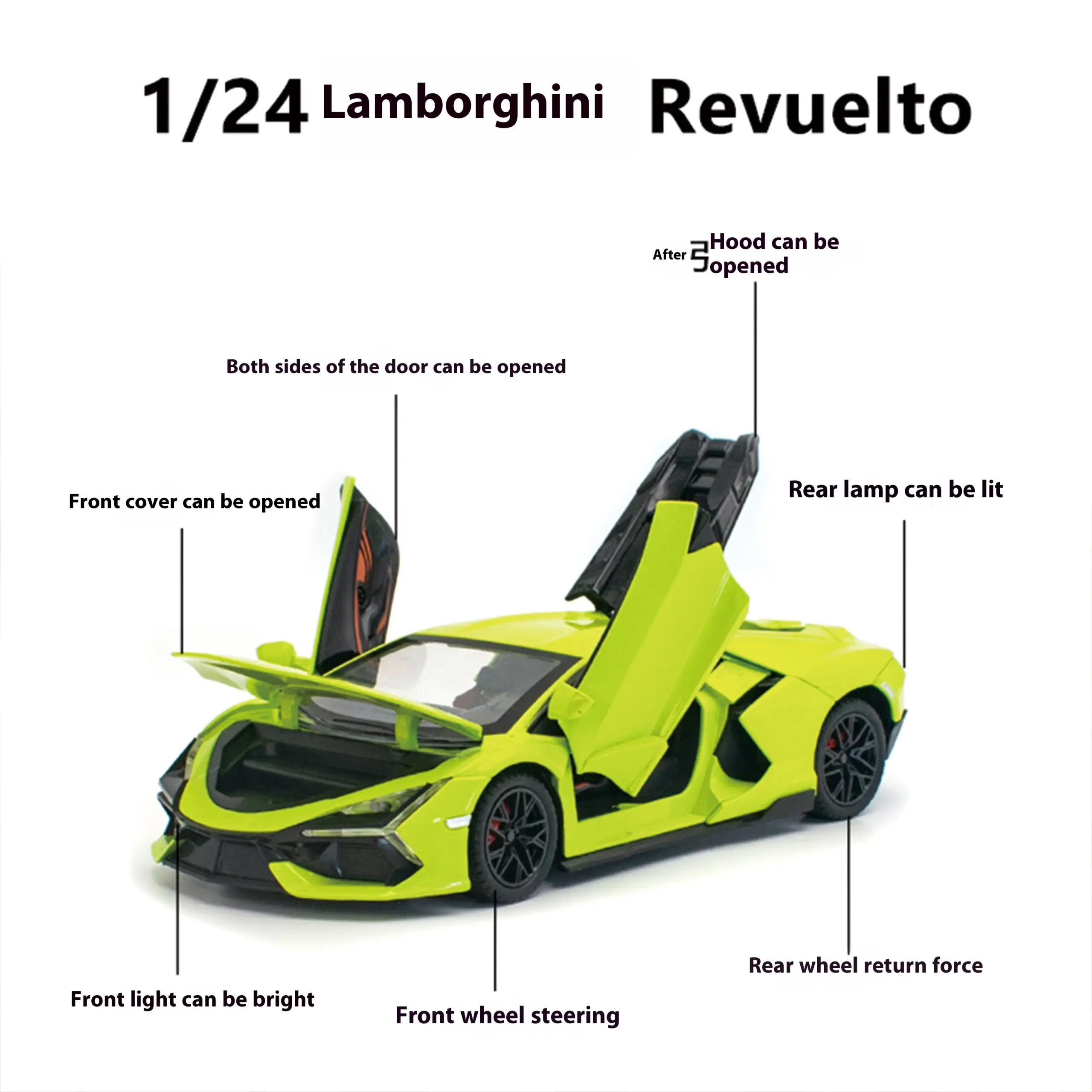 1:24 Lamborghini Revuelto Diecast Model 2 1:24 Lamborghini Revuelto Diecast Model - Image 2
