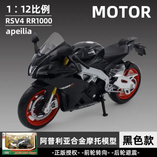 1:12 Aprilia RSV4 RR1000 Diecast Motorcycle Model - Image 9