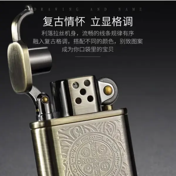 Vintage Zorro Kerosene Lighter with Grinding Wheel - Image 3