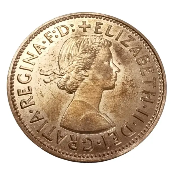 1967 UK Penny with Queen Elizabeth II Portrait - Image 3