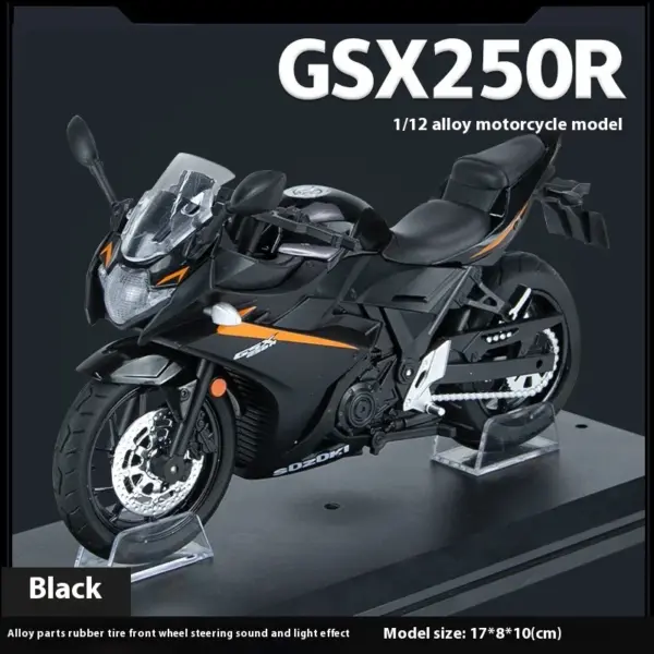 1:12 Suzuki GSX-250R Diecast Motorcycle Model - Image 9