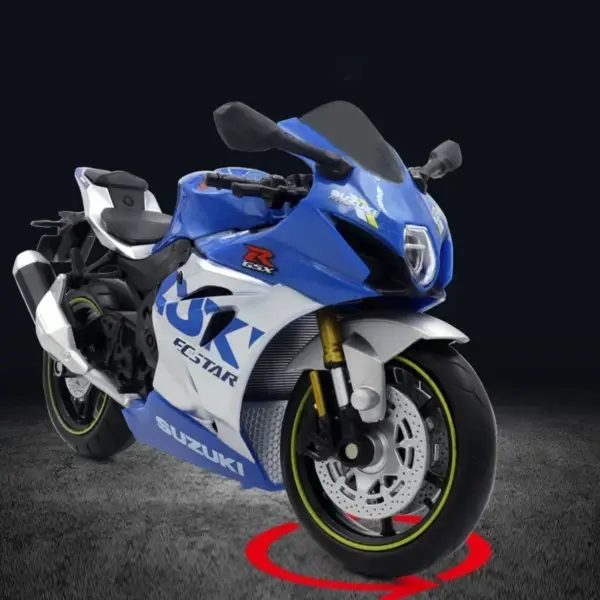 1:12 Scale Suzuki GSX R1000R Alloy Motorcycle Model - Image 3