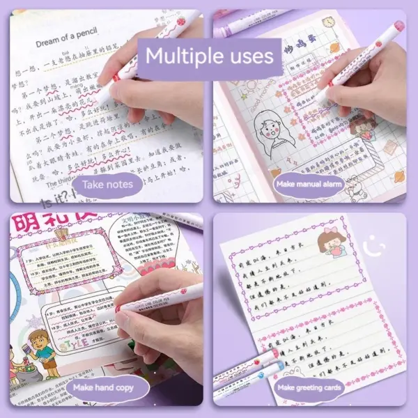 Set of 6 Color Flower Line Highlighters - Image 6