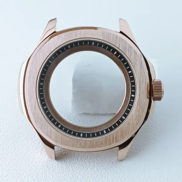 39.5mm Silver Black NH35 Watch Case with Sapphire Glass - Image 47