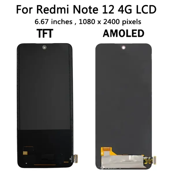 6.67'' AMOLED LCD Display for Xiaomi Redmi Note 12 4G - Image 3