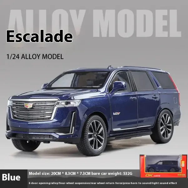 1:24 Cadillac Escalade Diecast Model with Lights - Image 7