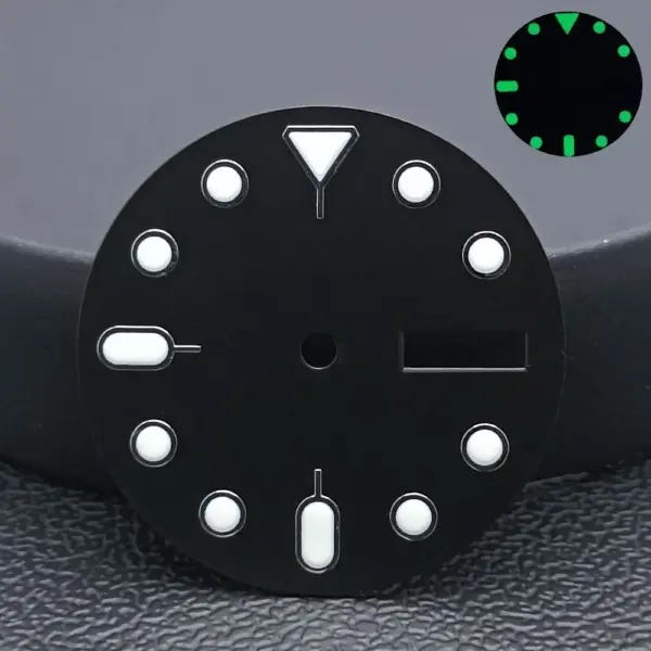 28.5mm Green/Black Dual Calendar Watch Dial for NH36 - Image 25