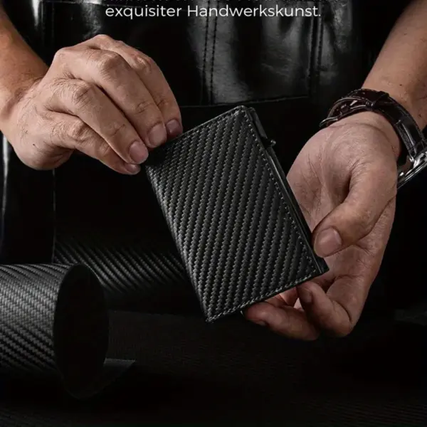 Slim RFID-Blocking Wallet with Coin Slot for Men - Image 4