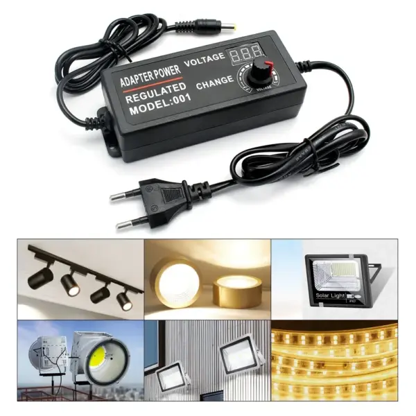 Adjustable 3V-24V Power Supply with 9 Plug Connectors - Image 5
