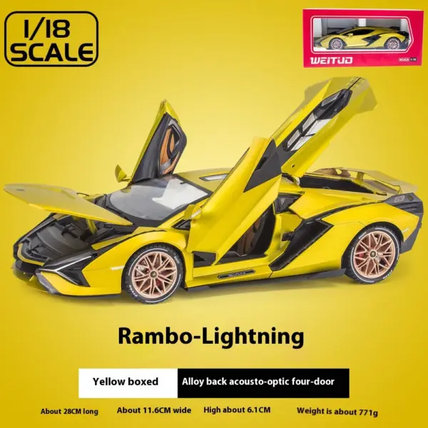1/18 SIAN Lightning FKP37 Diecast Supercar Model - Image 13