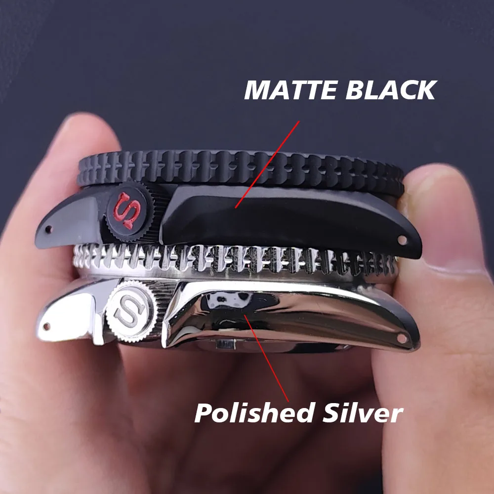 42mm Black Matte Watch Case for NH35 Movement 4 42mm Black Matte Watch Case for NH35 Movement - Image 4