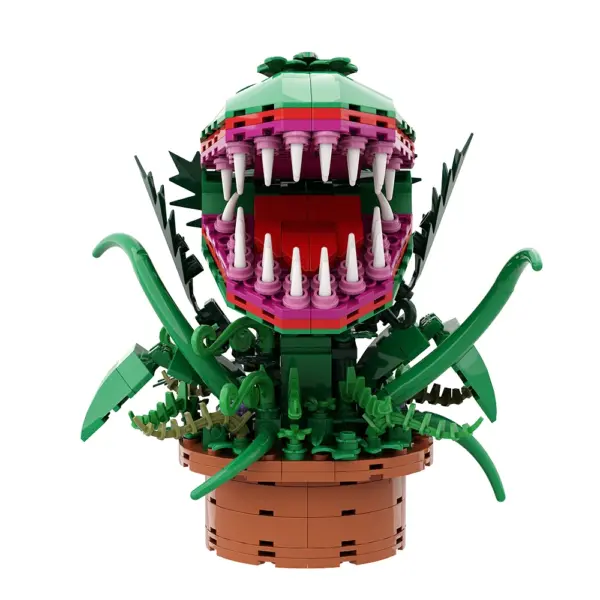 Gobricks MOC Potted Plants Cannibal Flowers Building Blocks for Movie Audrey II - Image 2