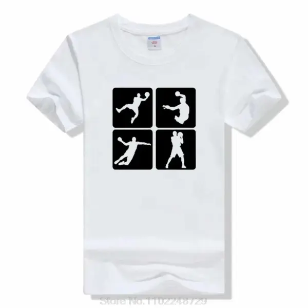 Funny Handball Player Graphic Cotton T-Shirt for Men - Image 3