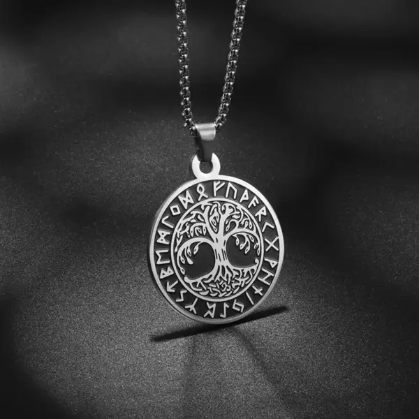 Vintage Nordic Rune Compass Necklace AL18514 - Image 34