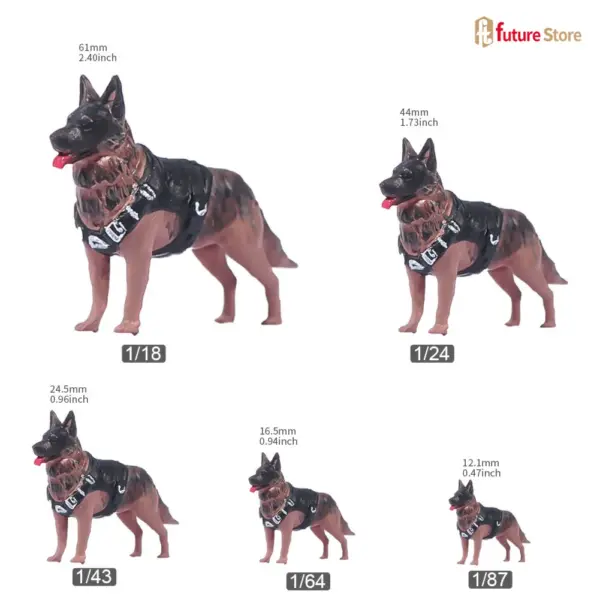 German Shepherd Search Dog Resin Miniature Figure Collection - Image 2