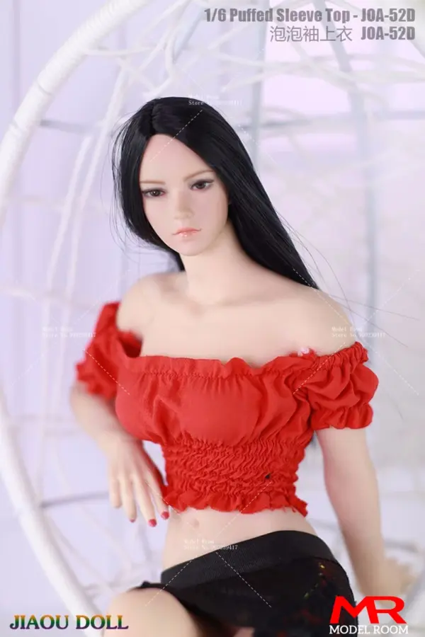 1/6 Scale Puff Sleeve Pleated T-Shirt for Action Figures - Image 11